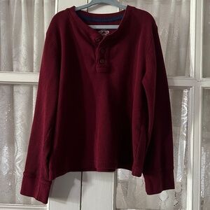 😉Bundle Days😉 Boys ThereAbouts Red Maroon Button Down Long Sleeved Shirt